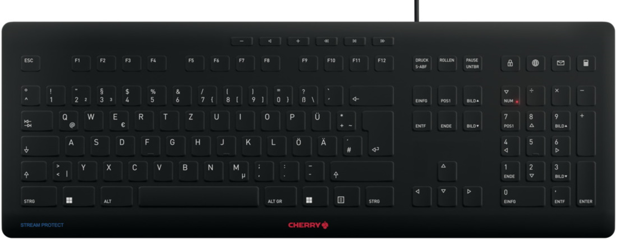 CHERRY STREAM PROTECT Tastatur schwarz