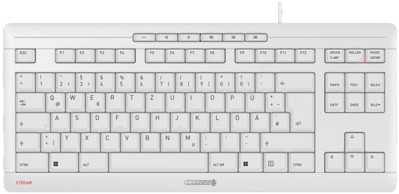 CHERRY STREAM KEYBOARD TKL weiß-grau