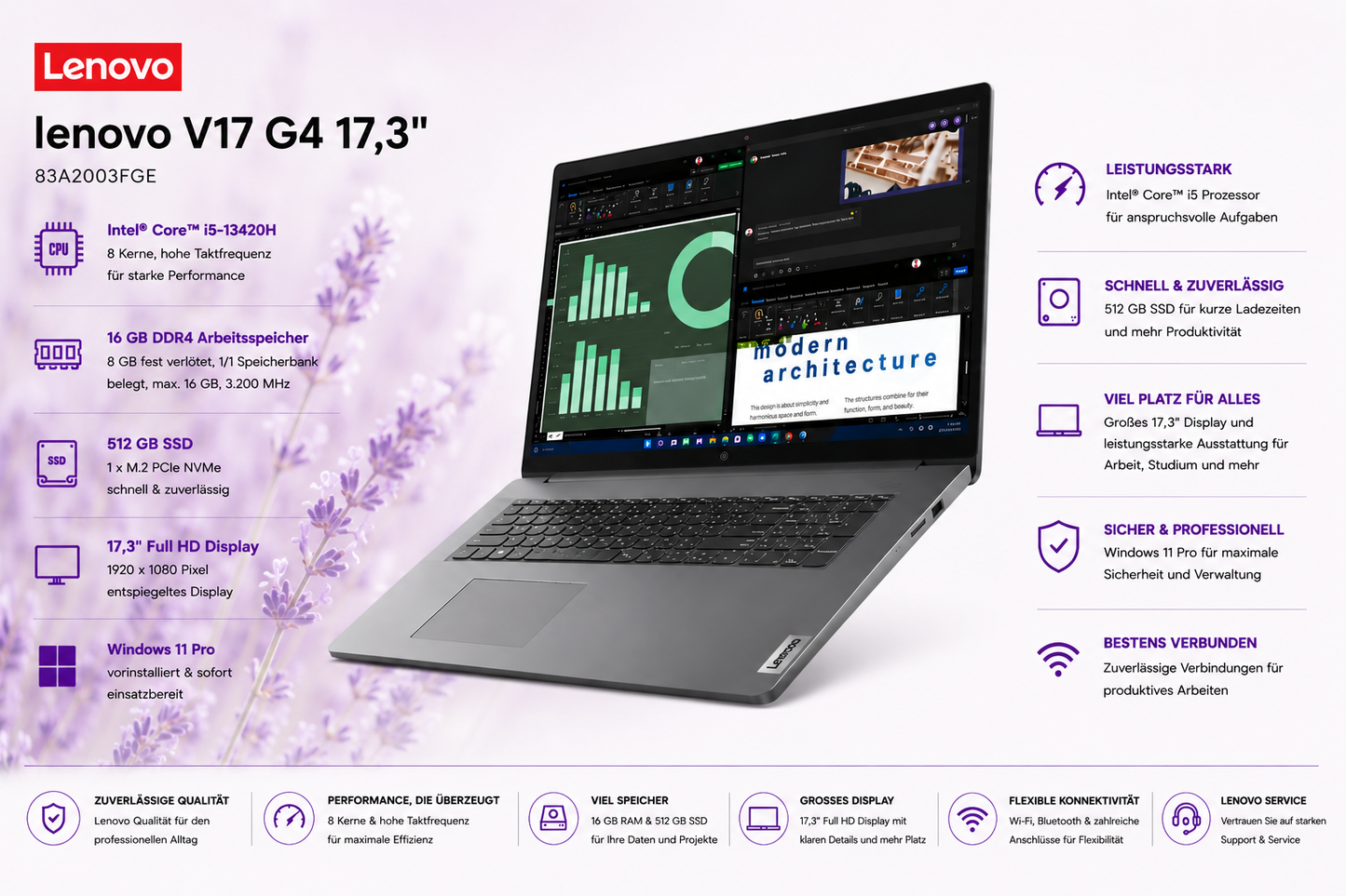 Lenovo V17 G4 IRU i5 16 / 512 GB - 83A2003FGE