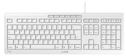 CHERRY STREAM KEYBOARD weiß-grau
