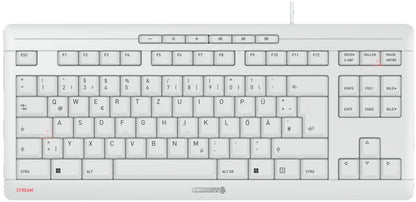 CHERRY STREAM KEYBOARD TKL weiß-grau